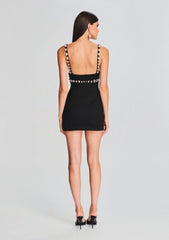 Polly crystal mini dress Black/Silver