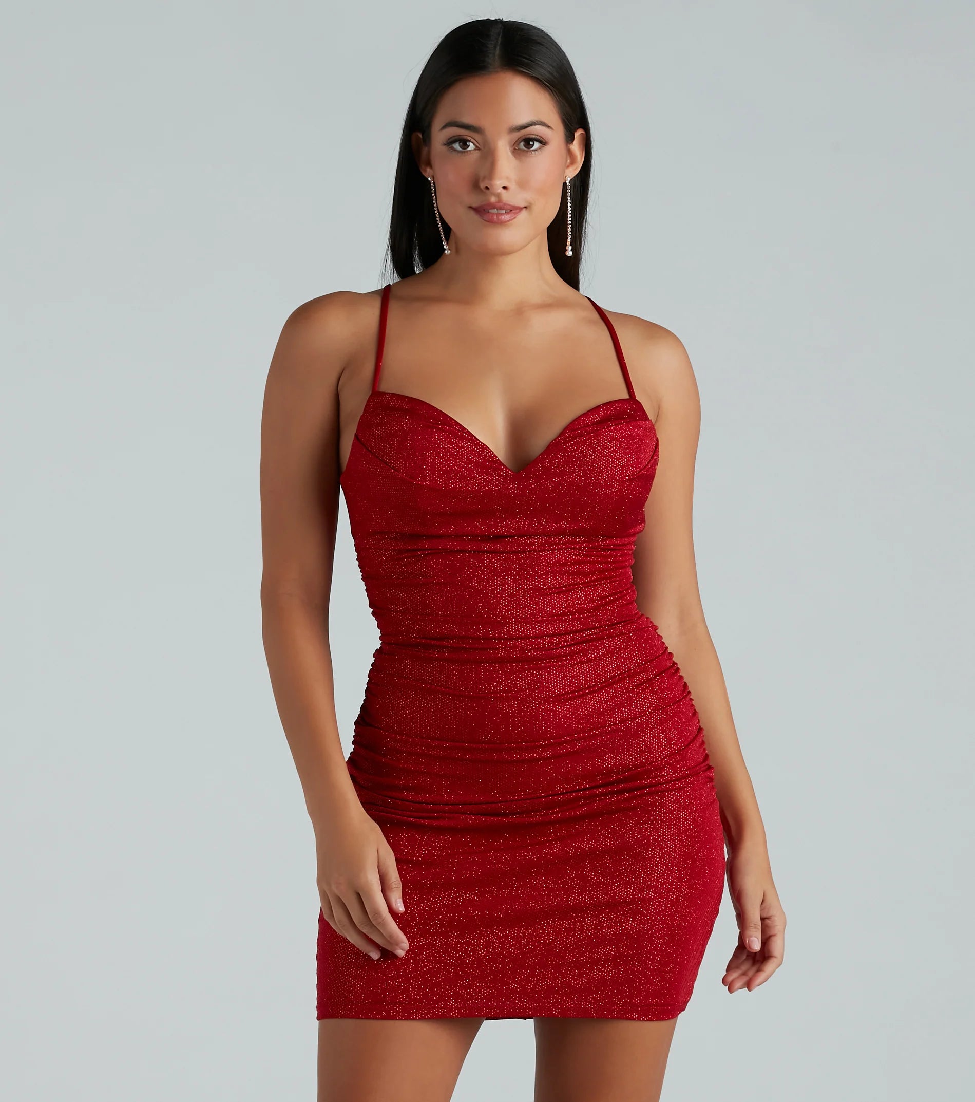 Rita Glitter Strappy Back Party Dress