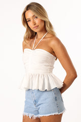 Dede Halter Top - White