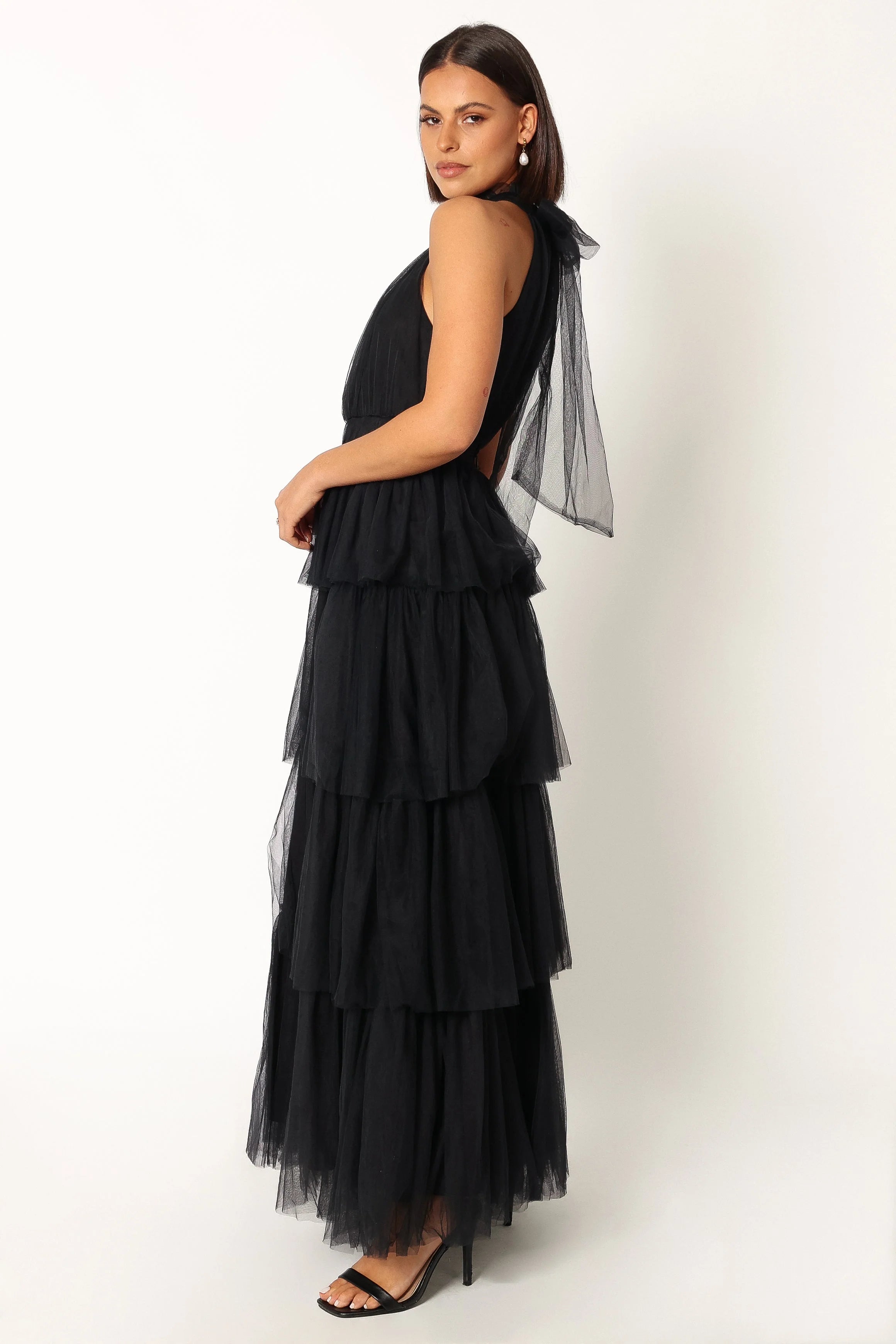 Frances Halterneck Maxi Dress - Black