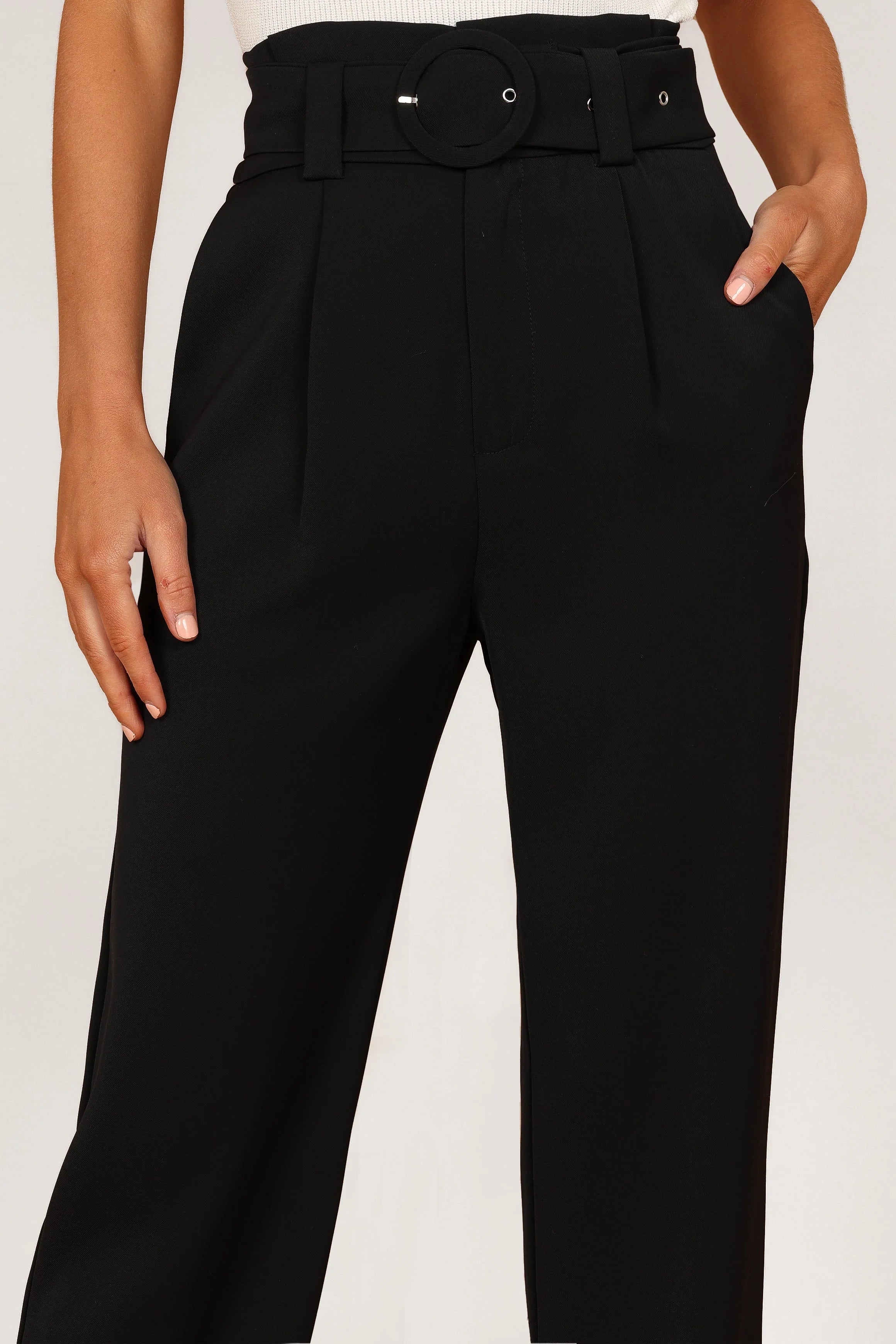 Kristina High Waisted Pants - Black