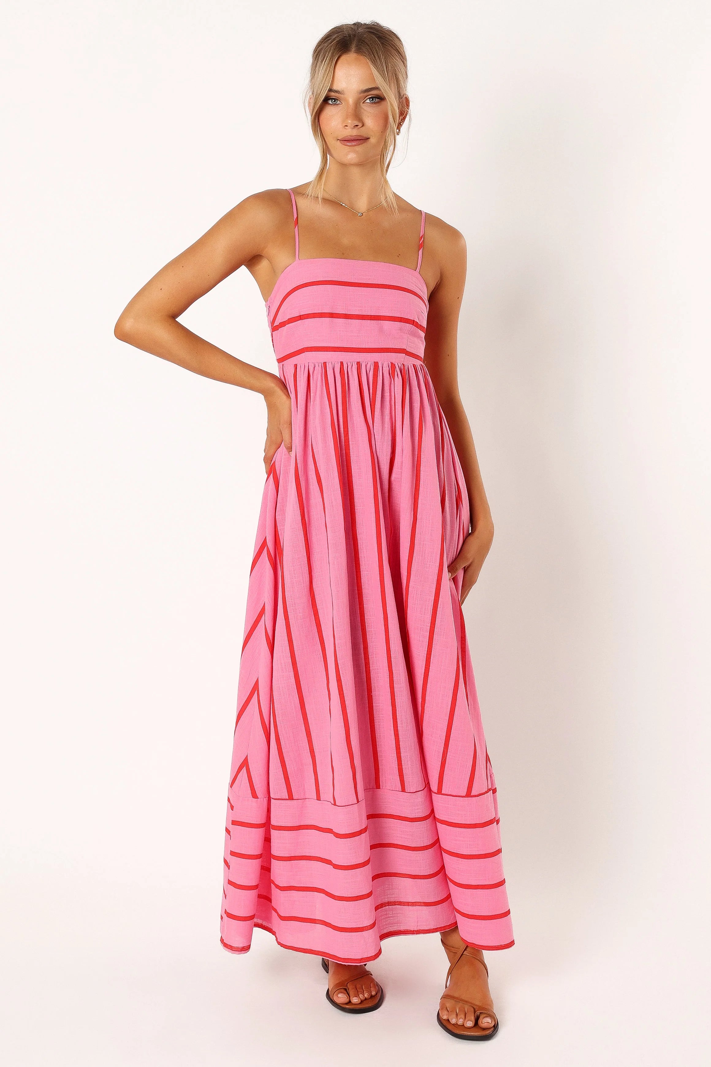 Pixie Maxi Dress - Pink Red