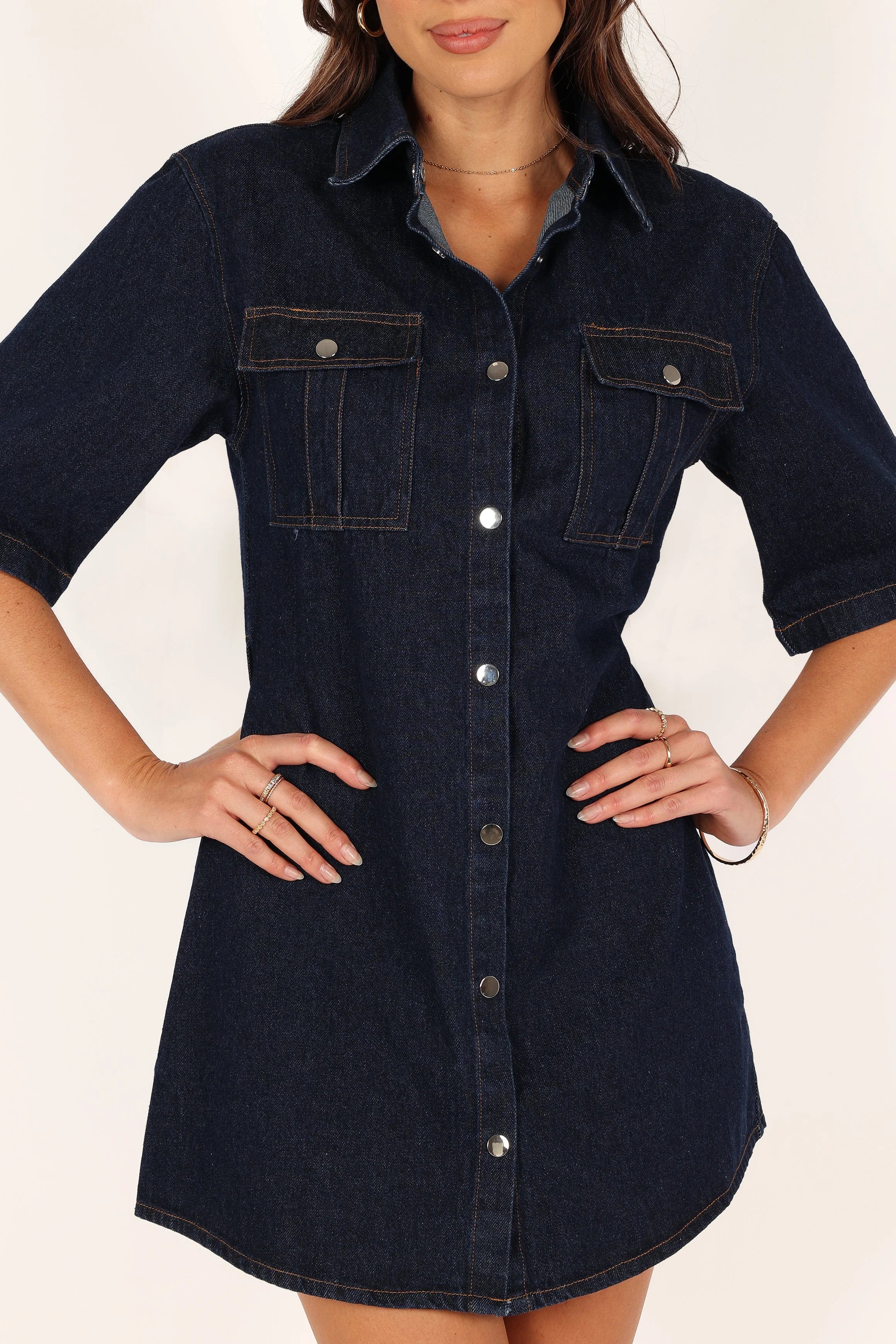 Rev Mini Dress - Dark Denim