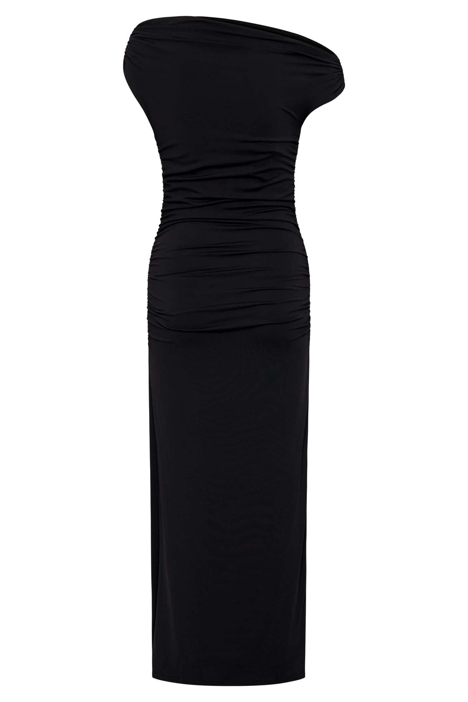 Alayna Recycled Nylon Midi Dress - Black