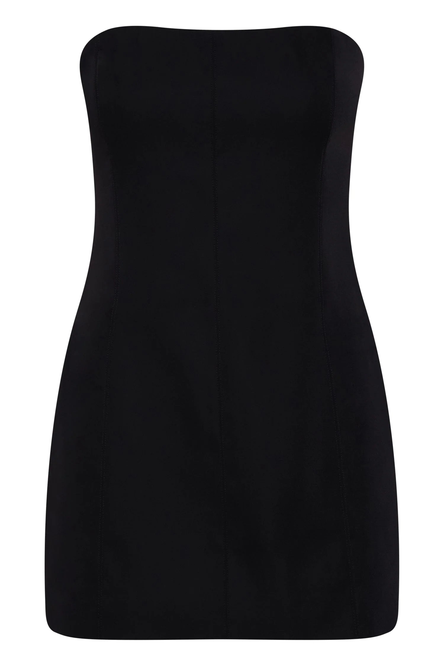 Maci Crepe Mini Dress - Black