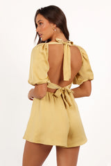 Billie Romper - Honeysuckle Yellow