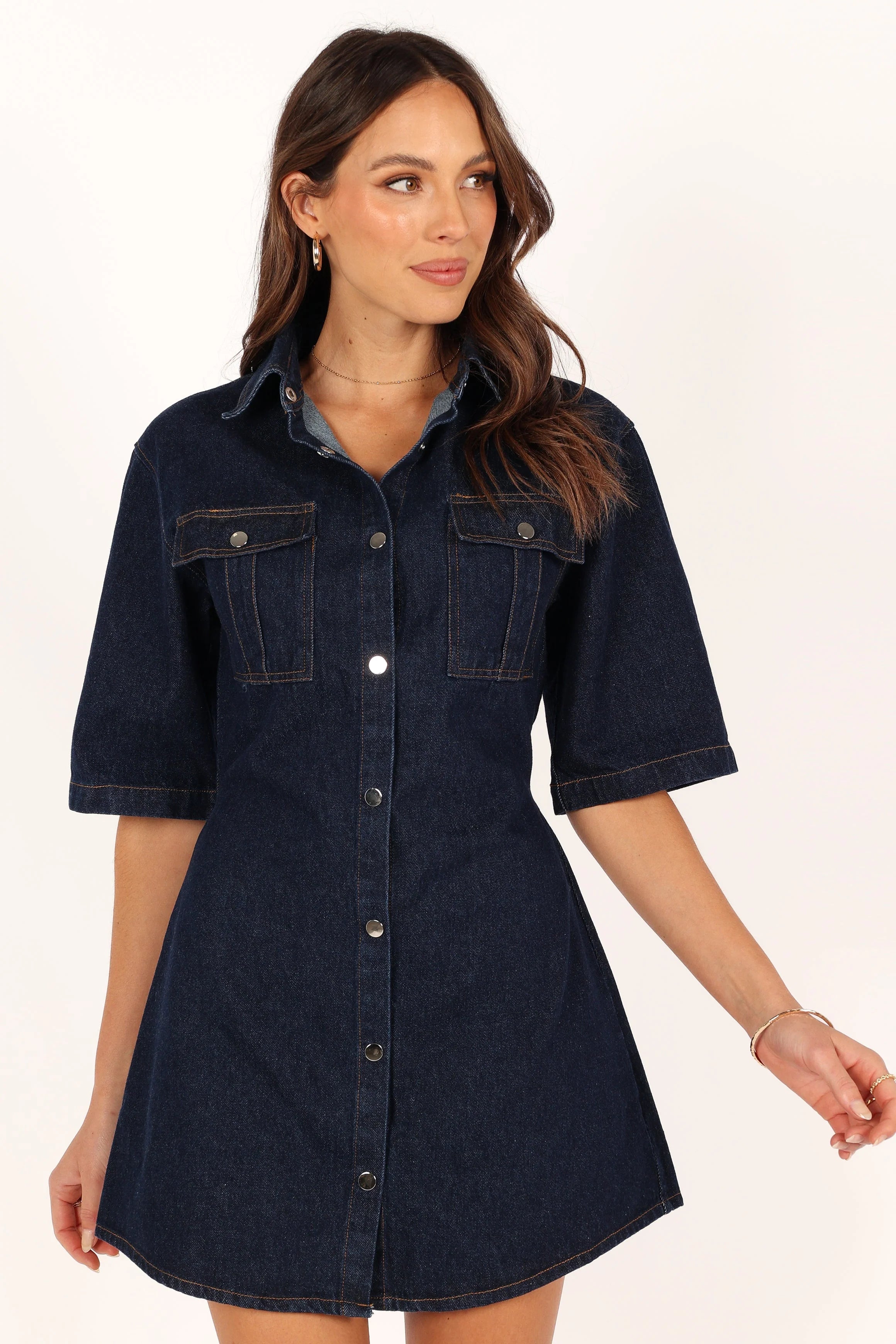 Rev Mini Dress - Dark Denim