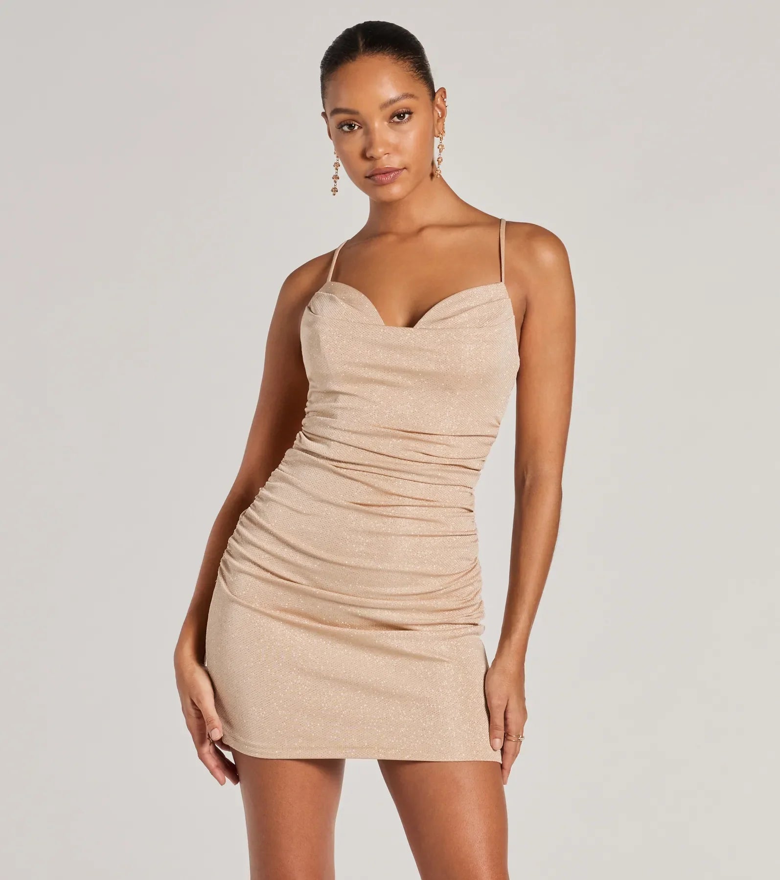 Rita Glitter Strappy Back Party Dress